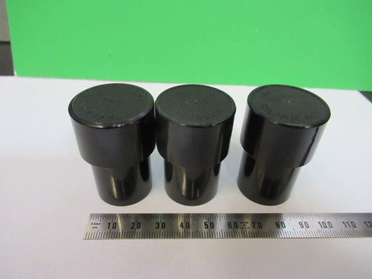 BAUSCH LOMB  LOT 3ea PLASTIC EMPTY OBJECTIVE CAN MICROSCOPE PART AS PIC &R6-A-92