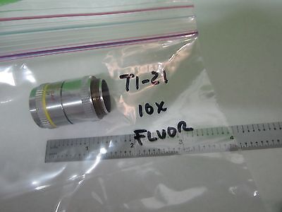 MICROSCOPE PART OBJECTIVE LEITZ FLUOTAR 10X INFINITY OPTICS AS IS BIN#T1-21