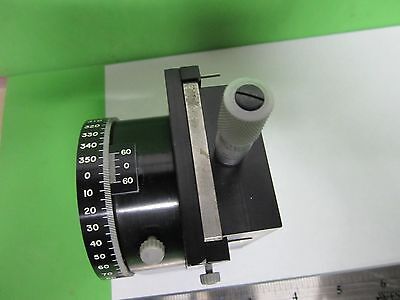 OPTICAL KARL LAMBRECHT POLARIZER PRISM ROTABLE MICROMETER AS IS OPTICS BIN#65-05