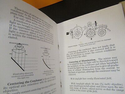LOT BOOKLET ANTIQUE AO SPENCER BAUSCH LOMB MICROSCOPE PART AS PICTURED W3-B-54