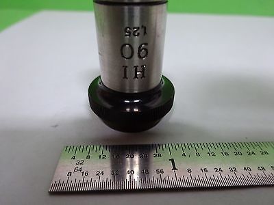 MICROSCOPE PART OBJECTIVE CARL ZEISS JENA GERMANY HI 90X OPTICS AS IS BN#H7-A-13