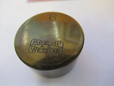 EMPTY BRASS CANISTER OBJECTIVE KREMP WETZLAR MICROSCOPE PART AS PICTURED P4-B-68