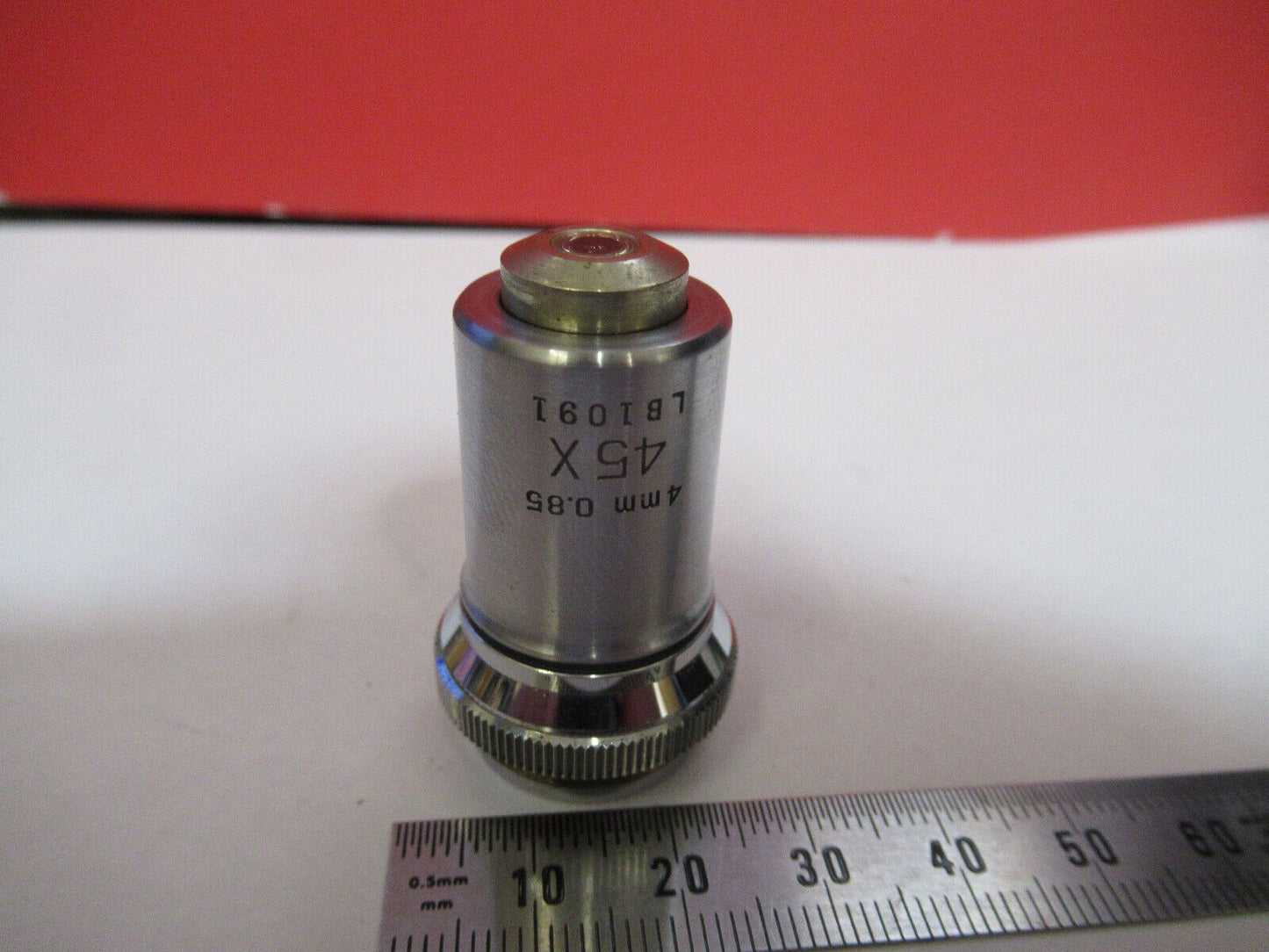 BAUSCH LOMB OBJECTIVE 45X 4mm LENS OPTICS  MICROSCOPE PART AS PICTURED S9-A-12