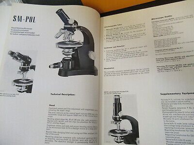 ORIGINAL BOOKLET LEITZ WETZLAR GERMANY POLARIZING MICROSCOPE PART AS PICTURED W3