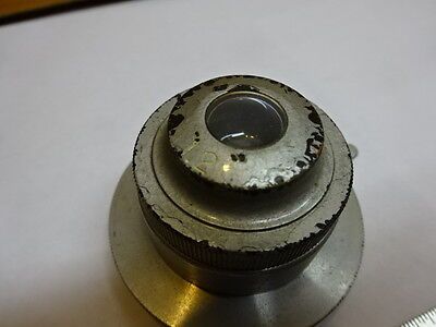 FOR PARTS MICROSCOPE PART CONDENSER [rusty, but moves] OPTICS AS IS #81-31