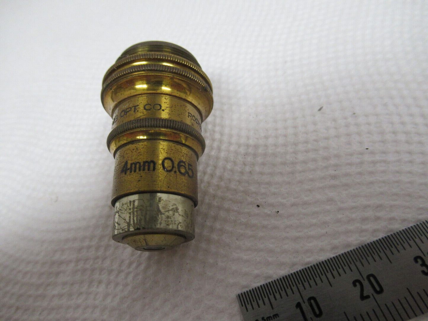 OPTICAL VINTAGE MICROSCOPE OBJECTIVE 43X BAUSCH LOMB OPTICS AS PICTURED W1-A-79