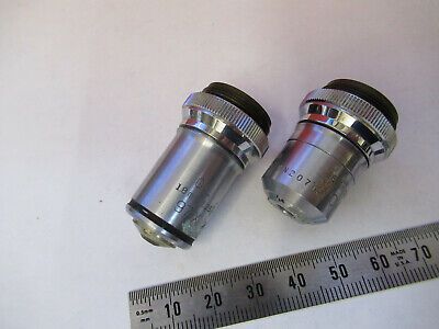 BAUSCH LOMB LOT 2 ea objective lens OPTICS MICROSCOPE PART AS PICTURED  &8Z-A-87