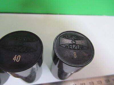 ANTIQUE EMPTY PLASTIC CANS OBJECTIVE SEIBERT MICROSCOPE PART AS PICTURED R9-A-48