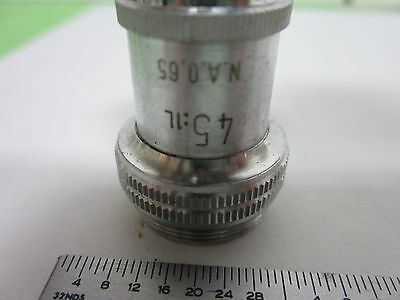 MICROSCOPE PART OBJECTIVE WOLFE WETZLAR GERMANY 45X OPTICS AS IS BIN#Q8-64