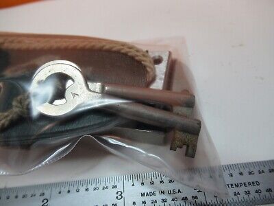 OLD REICHERT AUSTRIA LOCK & KEY for WOOD BOX MICROSCOPE PART AS PICTURED FT-5-90