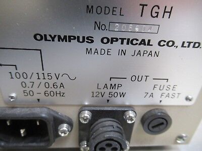 OLYMPUS JAPAN TGH LAMP POWER SUPPLY 12V MICROSCOPE PART AS PICTURED &TC-3