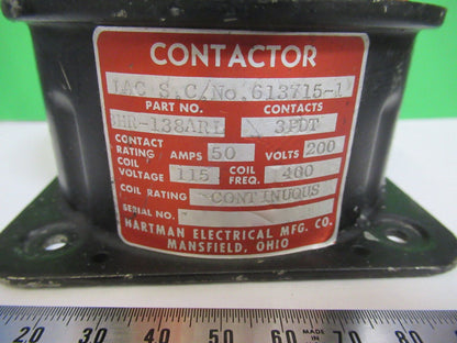 HARTMAN ELECTRIC RELAY BHR138ARL CONTACTOR AIRCRAFT PART AS PICTURED #R6-A-35