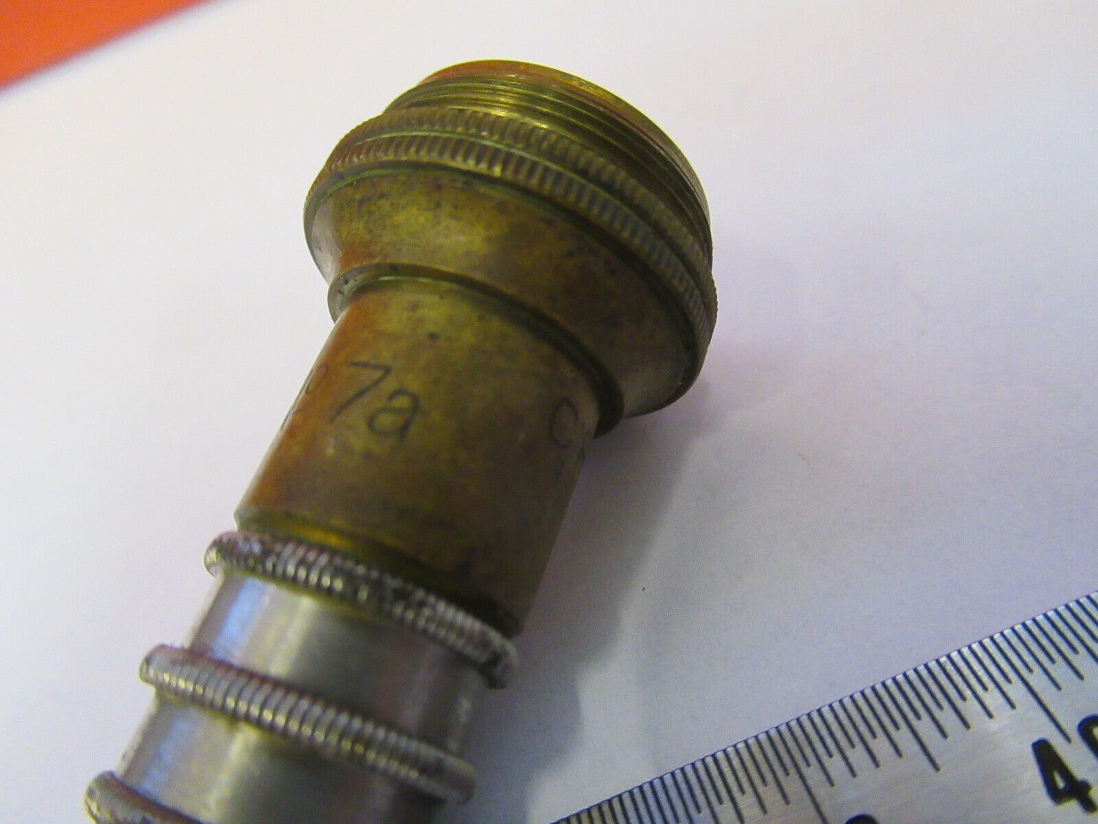 Reichert Austria Brass Microscope Objective No. 7a