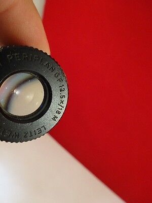 MICROSCOPE PART EYEPIECE OCULAR LEITZ GF 12.5X/18 GERMANY OPTICS AS IS #AO-19