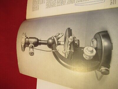 VINTAGE ZEISS GERMANY MANUAL CATALOG MICROSCOPE PART AS PICTURED &9-FT-78