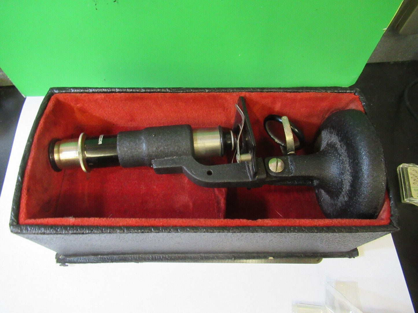 ANTIQUE RARE WOLLENSAK COLLECTABLE MINI MICROSCOPE OPTICAL AS PICTURED &22-A-39