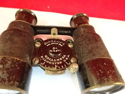 OPTISCHE VINTAGE ANTIQUE WOLLENSAK BINOCULAR BIASCOPE OPTICS AS IS B#U2-C-19