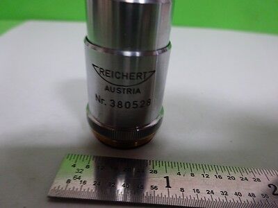 MICROSCOPE PART OBJECTIVE REICHERT AUSTRIA FLUOR 63X OPTICS AS IS BIN#72-61