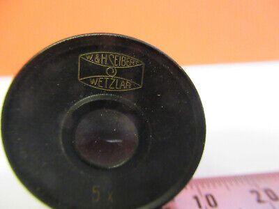 ANTIQUE SEIBERT WETZLAR EYEPIECE 5X OCULAR MICROSCOPE PART AS PICTURED &F6-A-76