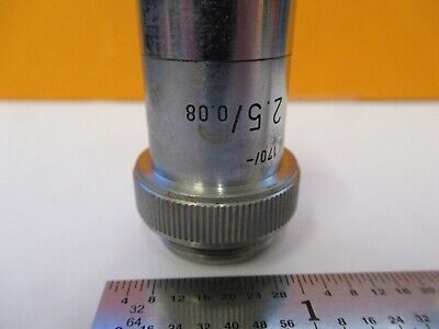 LEITZ GERMANY OBJECTIVE PL 2.5X /170 MICROSCOPE PART OPTICS AS PIC &A9-A-72