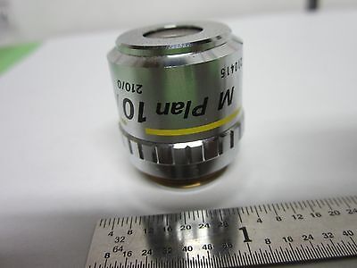 MICROSCOPE OBJECTIVE NIKON MPLAN 10X Z-SCOPE OPTICS BIN#5K-H-16