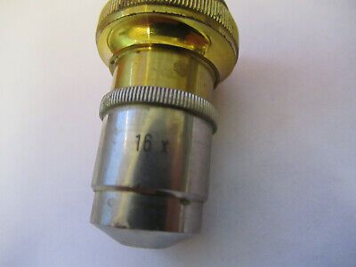 ANTIQUE W&H SEIBERT WETZLAR 16X OBJECTIVE MICROSCOPE PART AS PICTURED &8z-a-109