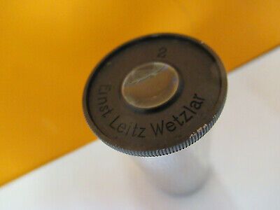 ANTIQUE ERNST LEITZ EYEPIECE "2" MICROSCOPE PART OPTICS AS PICTURED &F9-A-51