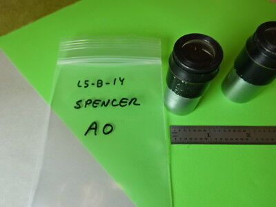 MICROSCOPE PART OPTICAL LOT EYEPIECES OCULAR SPENCER AO 9X OPTICS AS IS #L5-B-14