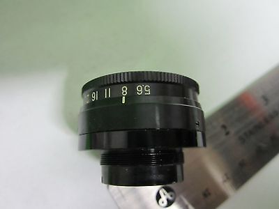 MICROSCOPE PART LENS FUJI JAPAN MICRO 1:5.6/58 OPTICS AS IS + IRIS BIN#Q9-T-07