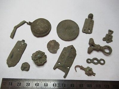 ANTIQUE BRASS BRONZE LOT MEDIEVAL ??? from EUROPE BOG FIND AS PICTURED &3-DT-13