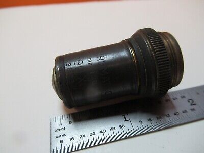 ANTIQUE BRASS OBJECTIVE BAUSCH LOMB APO 90X MICROSCOPE PART AS PICTURED &16-B-73