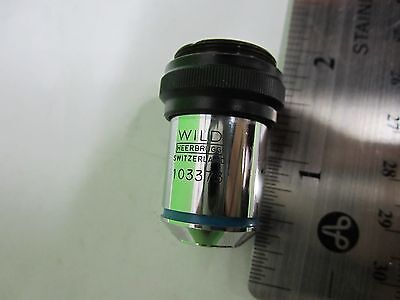 MICROSCOPE PART WILD HEERBRUGG SWISS 10X FLUOTAR OBJECTIVE OPTICS BIN#65-60