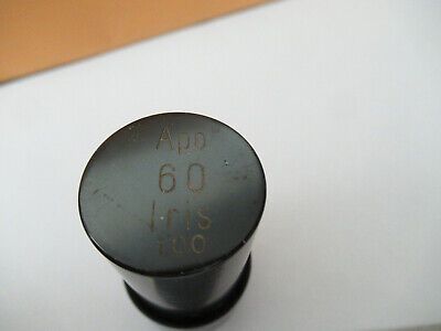 CARL ZEISS JENA APO 60 EMPTY BRASS OBJECTIVE CAN MICROSCOPE AS PICTURED F5-A-112