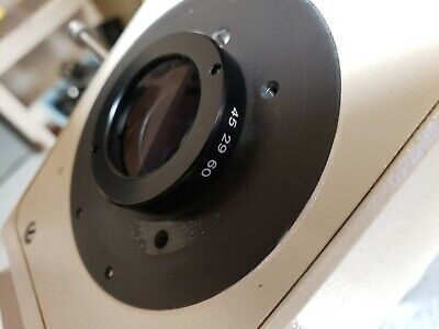 ZEISS GERMANY TRINOCULAR HEAD OPTICS 452910 MICROSCOPE PART AS PICTURED 10-A-11