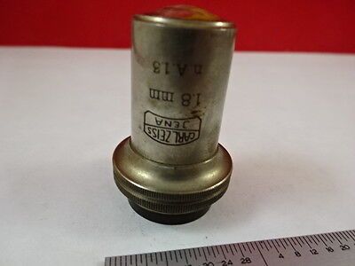 MICROSCOPE PART ANTIQUE BRASS OBJECTIVE CARL ZEISS JENA OPTICS AS IS N5-A-15