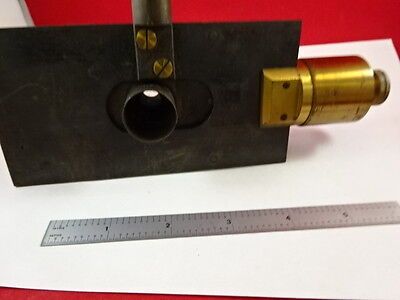 ANTIQUE BRASS MICROSCOPE PART LENS MICROMETER  OPTICS  #L9-B12