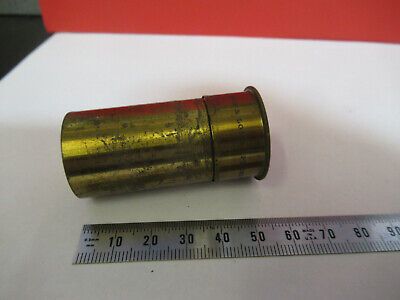 ANTIQUE BAUSCH LOMB BRASS EMPTY OBJECTIVE CAN MICROSCOPE PART AS PIC &nB7-A-28