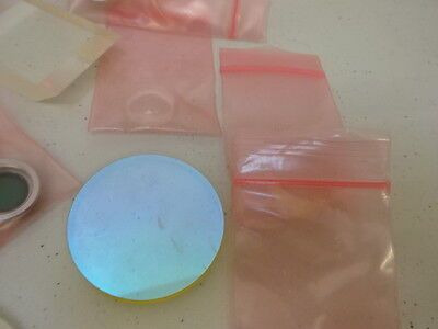 LARGE LOT OPTICS MIRRORS LENSES PRISM FILTERS ETC OPTICAL AS PICTURED &J4-A-07