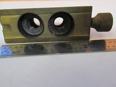 ANTIQUE BRASS STEREO OBJECTIVES OPTICS MICROSCOPE PART AS PICTURED &7B-B-81