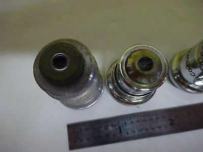 LOT MICROSCOPE PART OBJECTIVE ASSORTED OPTICS BIN#X5-16