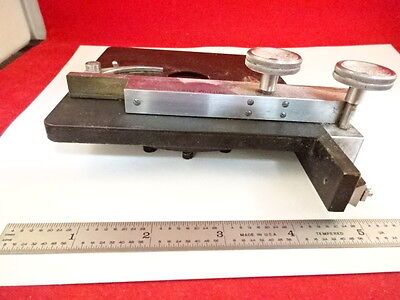 MICROSCOPE PART LEITZ WETZLAR GERMANY SPECIMEN TABLE MICROMETER AS IS #51-A-02