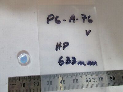 OPTICAL HP FUSED SILICA COATED 633nm LENS LASER OPTICS AS PICTURED &P6-A-76