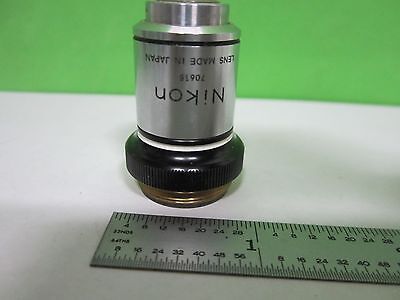 MICROSCOPE PART OBJECTIVE NIKON JAPAN HI 100X OPTICS AS IS BIN#T3-44