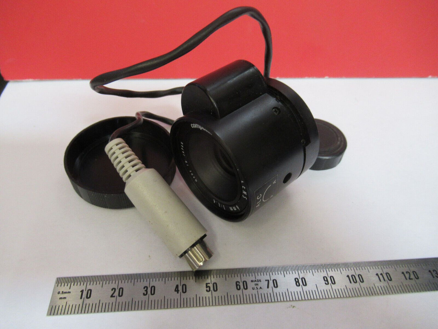 MICROSCOPE PART TV LENS VIDEO CAMERA 6mm COMPUTAR JAPAN OPTICS BIN#G4-a-118