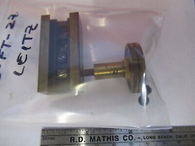 ANTIQUE LEITZ WETZLAR BRASS STAGE KNOB MICROSCOPE PART AS PICTURED &13-FT-27