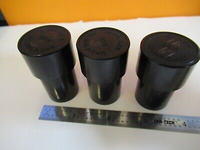 LOT 3 EA PLASTIC EMPTY OBJECTIVE CONTAINER MICROSCOPE PART AS PICTURED &1E-C-82