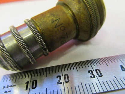 Reichert Austria Brass Microscope Objective No. 7a