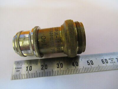 ANTIQUE HENSOLDT WETZLAR "140" OBJECTIVE MICROSCOPE PART AS PICTURED P9-A-56