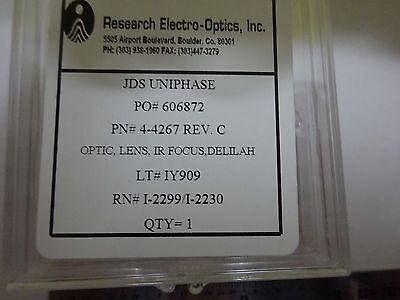 OPTICAL REO RESEARCH JDS UNIPHASE LENS IR FOCUS LASER OPTICS AS IS BIN#4-D-08