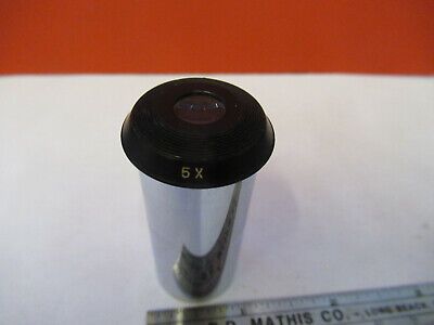 ANTIQUE BAUSCH LOMB EYEPIECE 5X OPTICS MICROSCOPE PART AS PICTURED &8z-a-114